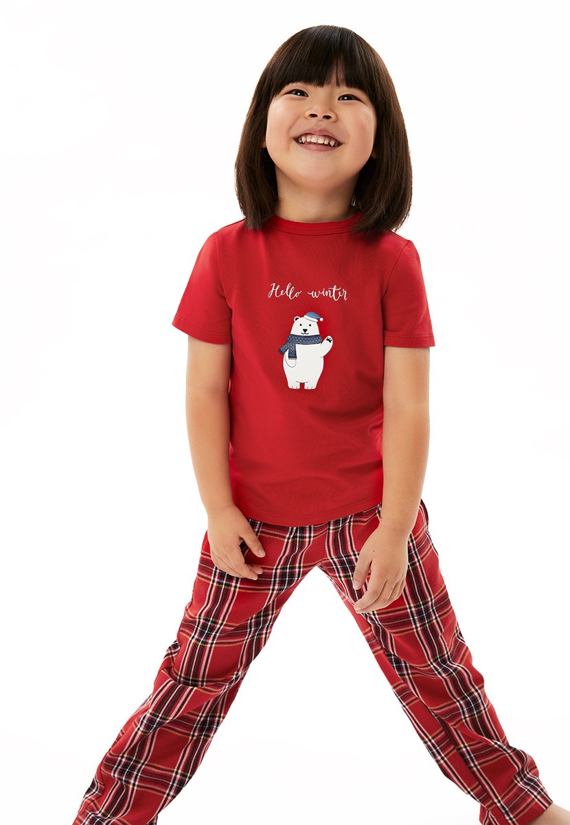 Красная футболка детская от фаберлик серия Family look