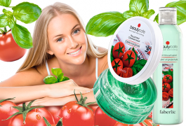ассортимент фаберлик (assortiment-faberlic) уход за кожей лица и тела, серия томат и базилик